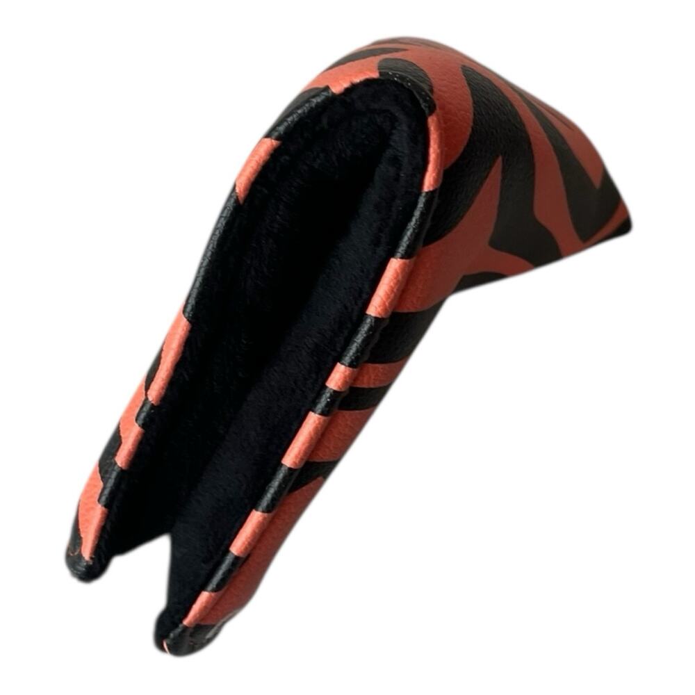Golf 360 Degree Tiger Orange Black Blade Putter Headcover Head Cover Magnetic - Picture 9 of 9
